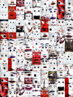 Masks in Red and White